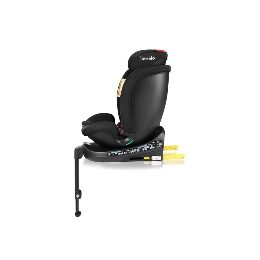 Lionelo - Silla de coche con base giratoria NAVY i-Size 40-150 cm negra/roja