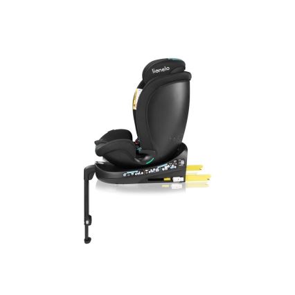 Lionelo - Silla de coche con base giratoria NAVY i-Size 40-150 cm negra/turquesa