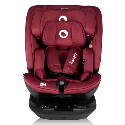 Lionelo - Silla de coche giratoria con base BASTIAAN i-Size 40-150 cm Burdeos