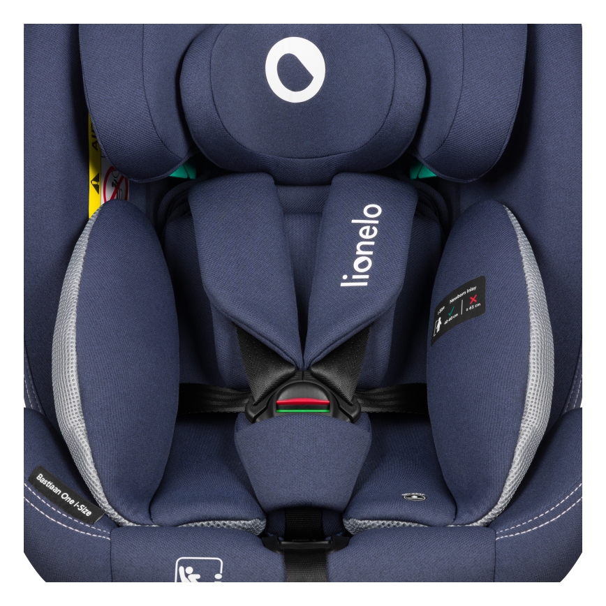 Lionelo - Silla de coche con base giratoria BASTIAAN ONE i-Size 40-150 cm Azul marino