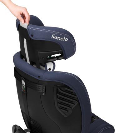 Lionelo - Silla de coche con base giratoria BASTIAAN ONE i-Size 40-150 cm Azul marino