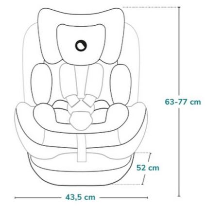Lionelo - Silla de coche con base giratoria BASTIAAN ONE i-Size 40-150 cm Azul marino