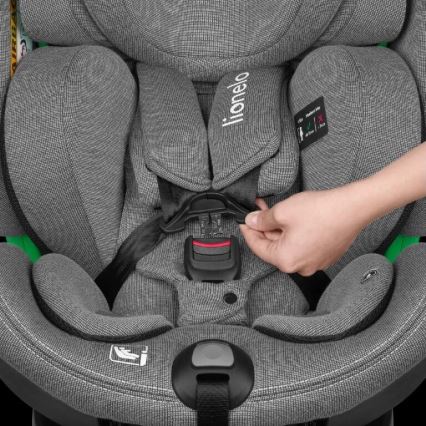 Lionelo - Silla de coche giratoria con base HARMONY i-Size 40-150 cm gris