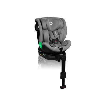 Lionelo - Silla de coche giratoria con base HARMONY i-Size 40-150 cm negro/gris