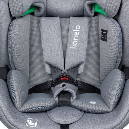 Lionelo - Silla de coche giratoria con base LAVENDER i-Size 76-150 cm Grey Stone
