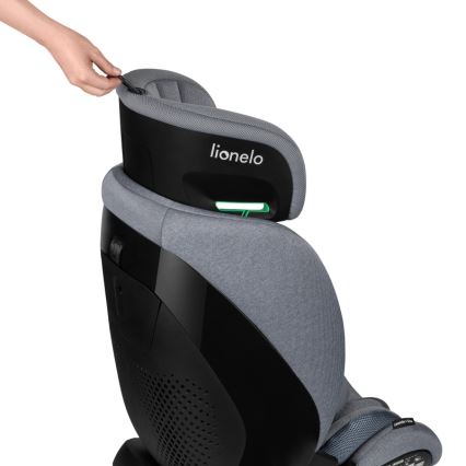 Lionelo - Silla de coche giratoria con base LAVENDER i-Size 76-150 cm Grey Stone