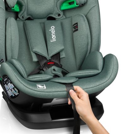 Lionelo - Silla de coche con base giratoria LAVENDER i-Size 76-150 cm Verde Pistacho