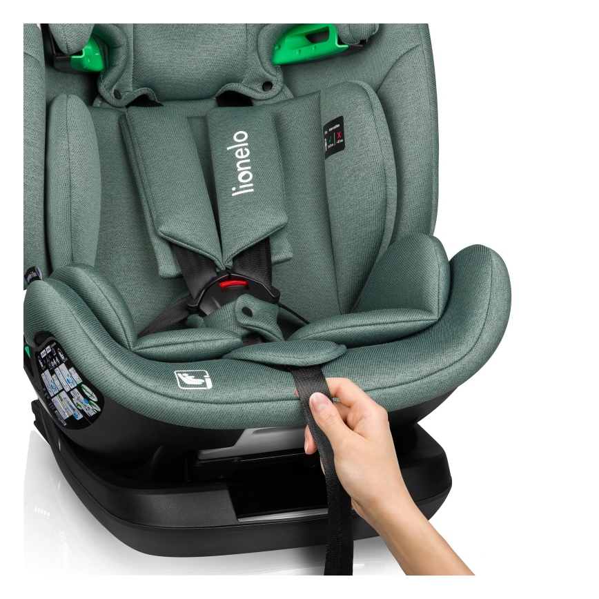 Lionelo - Silla de coche con base giratoria LAVENDER i-Size 76-150 cm Verde Pistacho