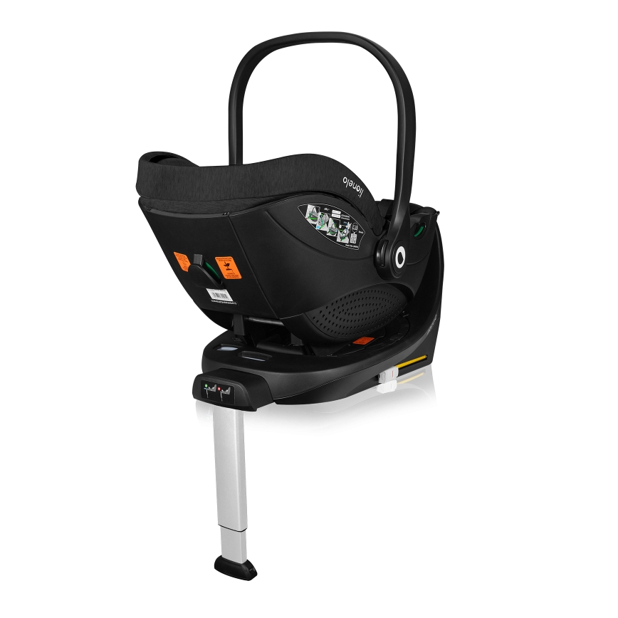 Lionelo - Silla de coche giratoria con base MOXIE SET i-Size 40-87 cm Black Carbon