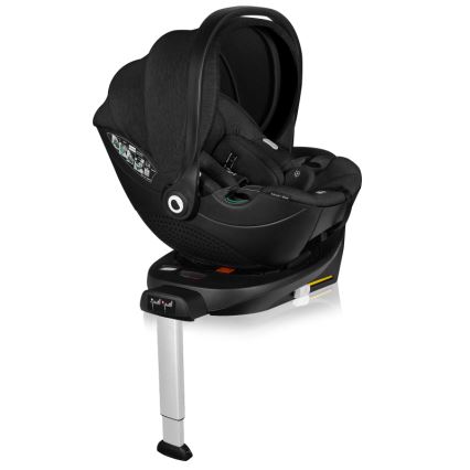 Lionelo - Silla de coche giratoria con base MOXIE SET i-Size 40-87 cm Black Carbon