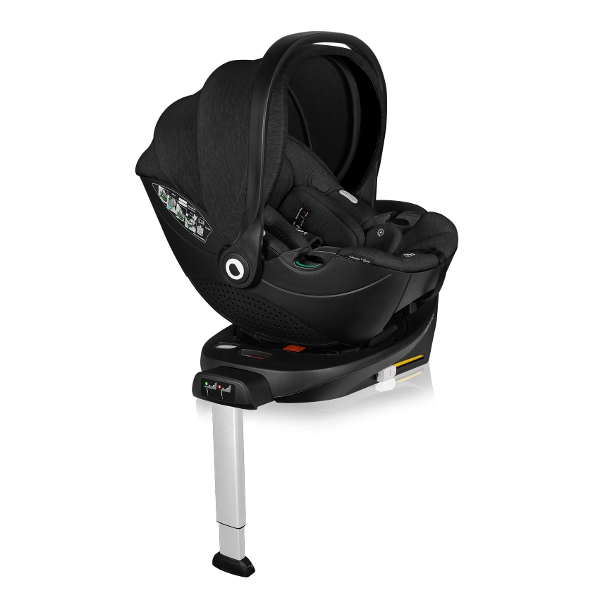 Lionelo - Silla de coche giratoria con base MOXIE SET i-Size 40-87 cm Black Carbon
