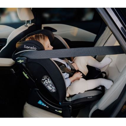 Lionelo - Silla de coche infantil AART i-Size 40-150 cm negro/gris