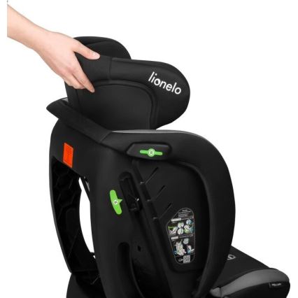 Lionelo - Silla de coche infantil AART i-Size 40-150 cm negro/gris