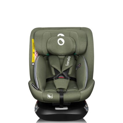 Lionelo - Silla de coche giratoria con base BASTIAAN ONE i-Size 40-150 cm Verde oliva