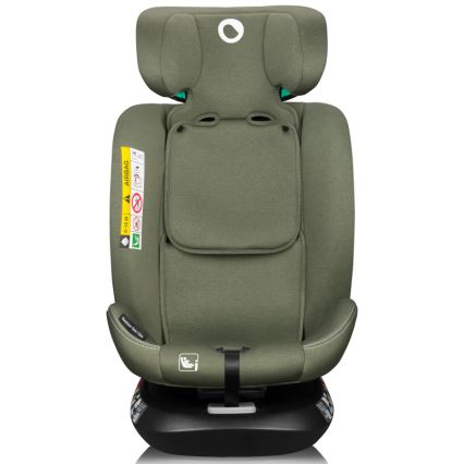 Lionelo - Silla de coche giratoria con base BASTIAAN ONE i-Size 40-150 cm Verde oliva