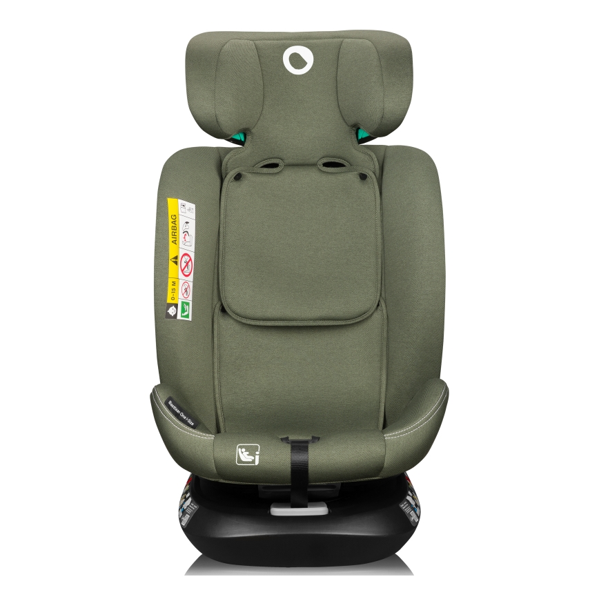 Lionelo - Silla de coche giratoria con base BASTIAAN ONE i-Size 40-150 cm Verde oliva