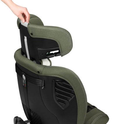 Lionelo - Silla de coche giratoria con base BASTIAAN ONE i-Size 40-150 cm Verde oliva