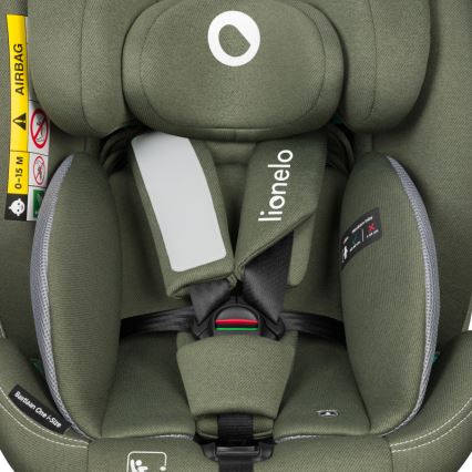 Lionelo - Silla de coche giratoria con base BASTIAAN ONE i-Size 40-150 cm Verde oliva