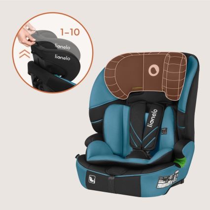Lionelo - Silla de coche LEVI FIX i-Size 76-150 cm Azul cobalto