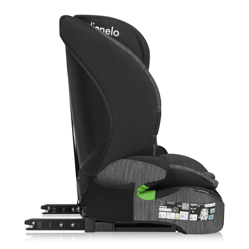 Lionelo - Silla de coche LEVI FIX i-Size 76-150 cm Gris piedra
