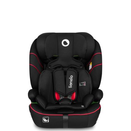 Lionelo - Silla de coche LEVI i-Size 76-150 cm negra deportiva