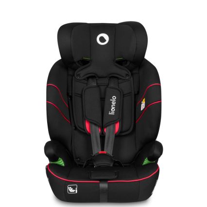 Lionelo - Silla de coche LEVI i-Size 76-150 cm negra deportiva