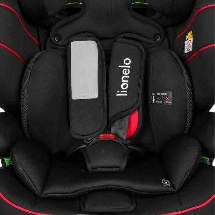 Lionelo - Silla de coche LEVI i-Size 76-150 cm negra deportiva