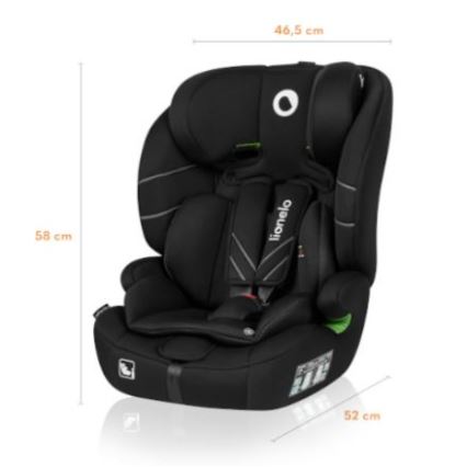 Lionelo - Silla de coche LEVI ONE i-Size 76-150 cm negra