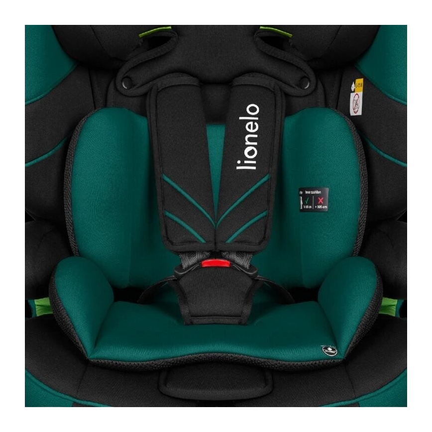 Lionelo - Silla de coche LEVI ONE i-Size 76-150 cm negro/verde