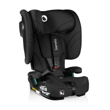 Lionelo - Silla de coche plegable NELLY i-Size 76-150 cm Negro Carbono
