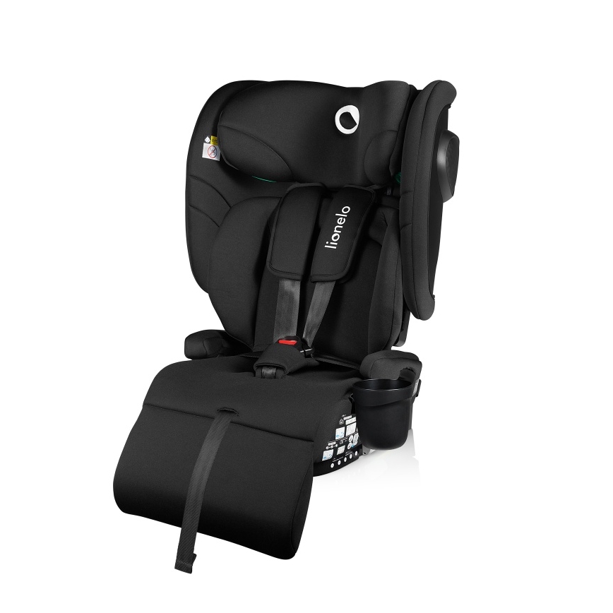 Lionelo - Silla de coche plegable NELLY i-Size 76-150 cm Negro Carbono