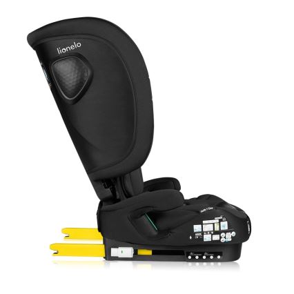 Lionelo - Silla de coche plegable NELLY i-Size 76-150 cm Negro Carbono