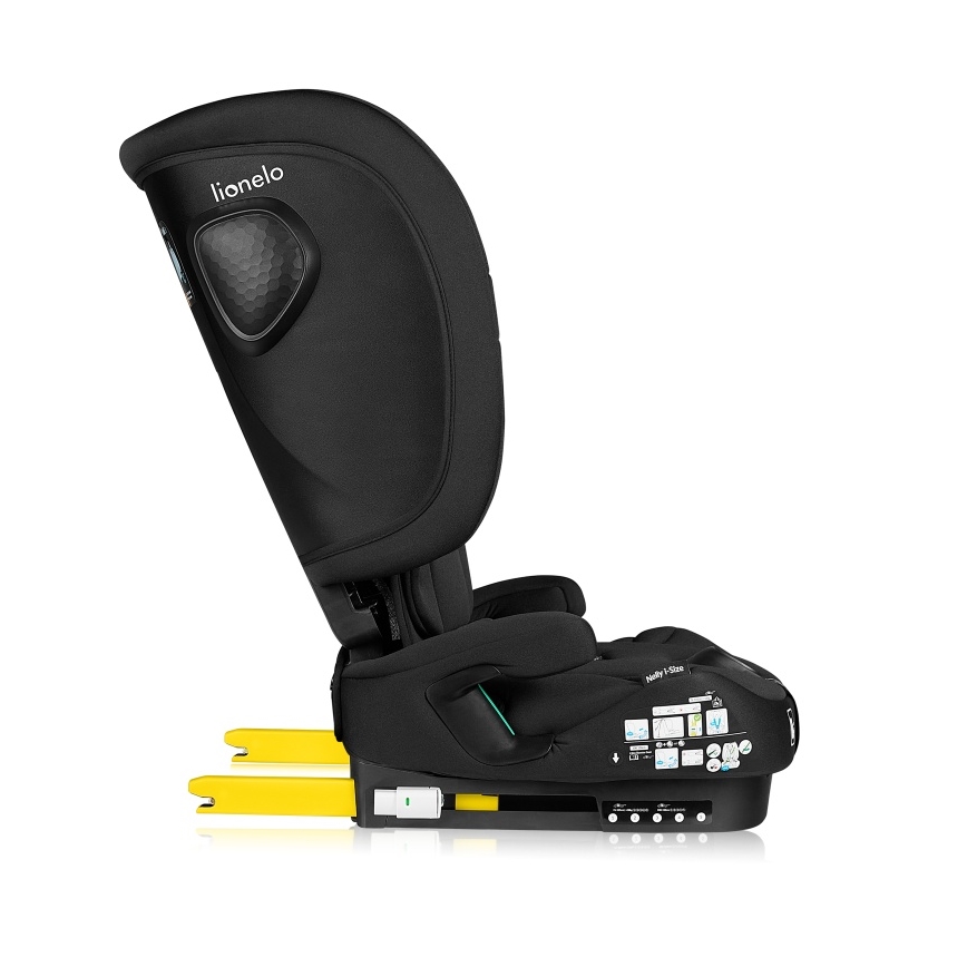 Lionelo - Silla de coche plegable NELLY i-Size 76-150 cm Negro Carbono