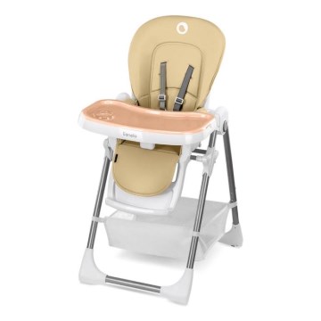 Lionelo - Silla de comedor infantil LINN PLUS blanca/beige