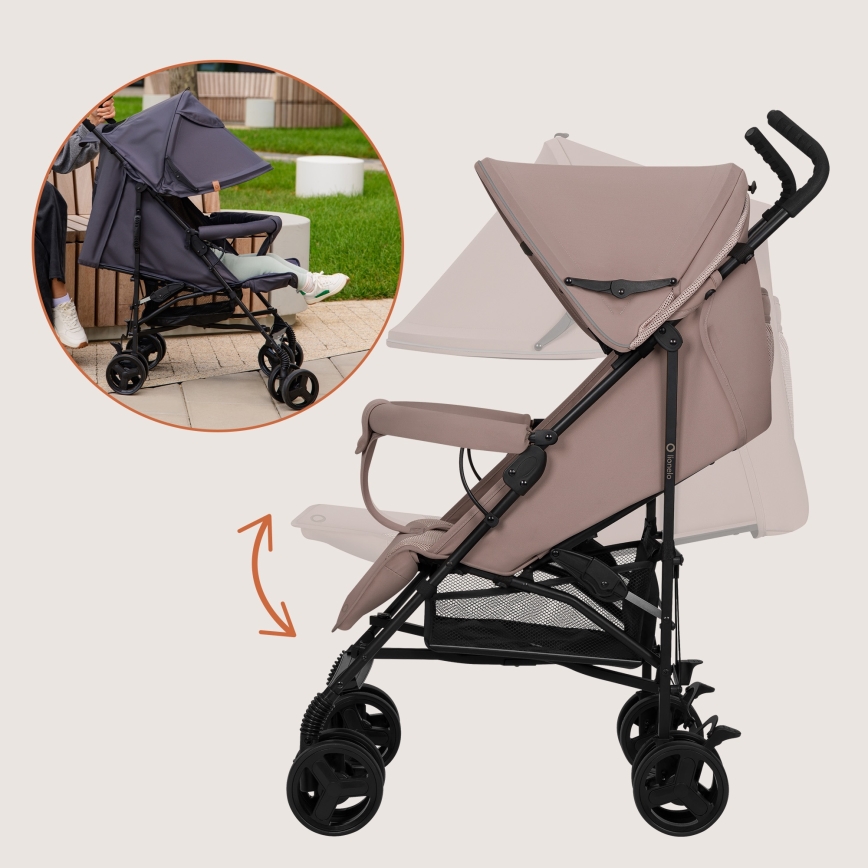 Lionelo - Silla de paseo tipo paraguas ELIA Beige Taupe