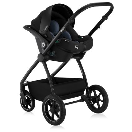 Lionelo - Sistema de paseo 3 en 1 MERIL Ónix Negro
