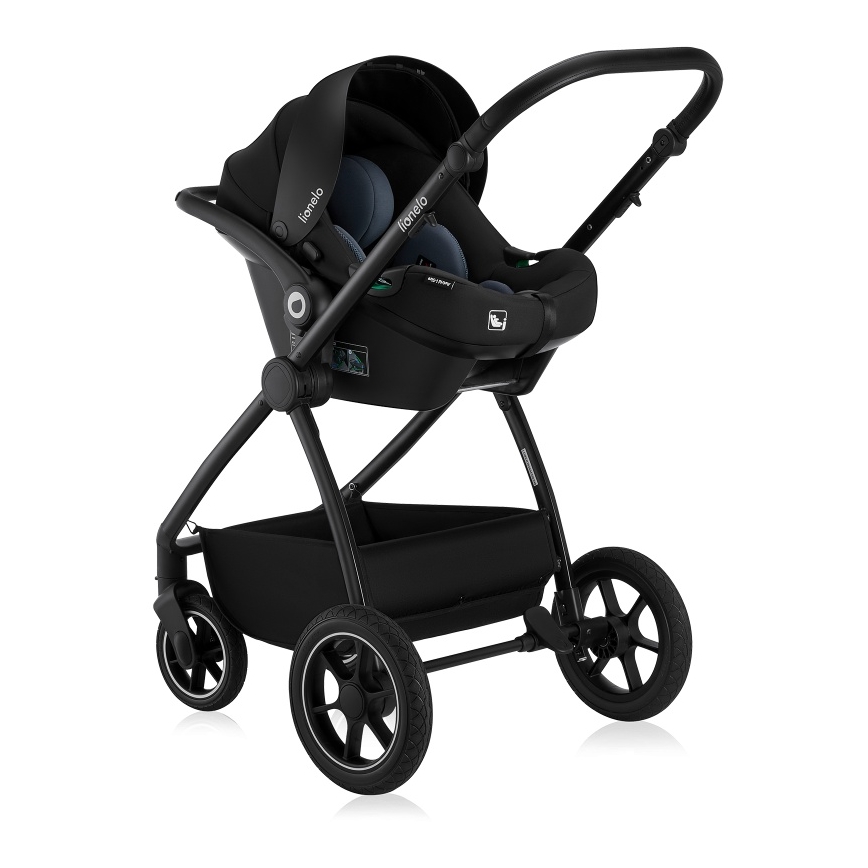 Lionelo - Sistema de paseo 3 en 1 MERIL Ónix Negro