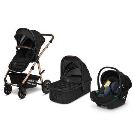 Lionelo - Sistema de viaje 3 en 1 AMBER Negro Ónix