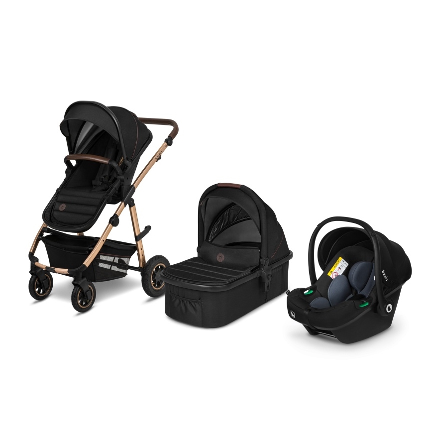 Lionelo - Sistema de viaje 3 en 1 AMBER Negro Ónix