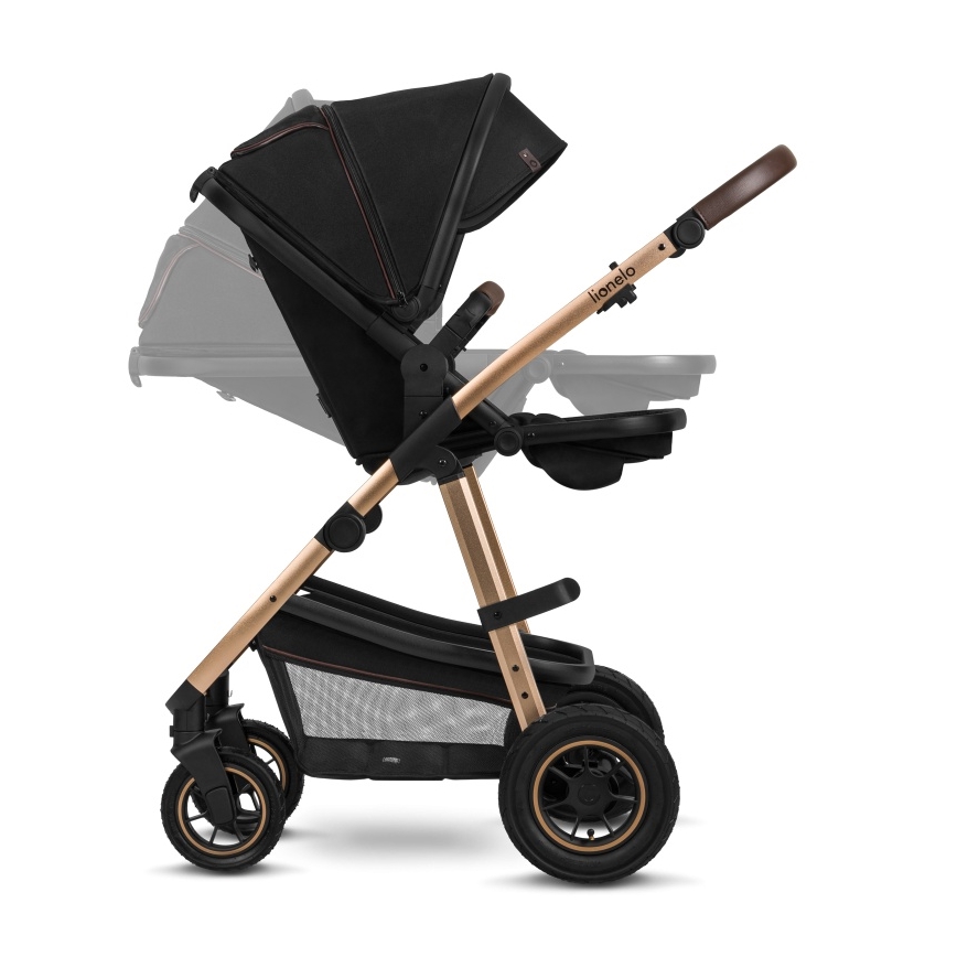 Lionelo - Sistema de viaje 3 en 1 AMBER Negro Ónix