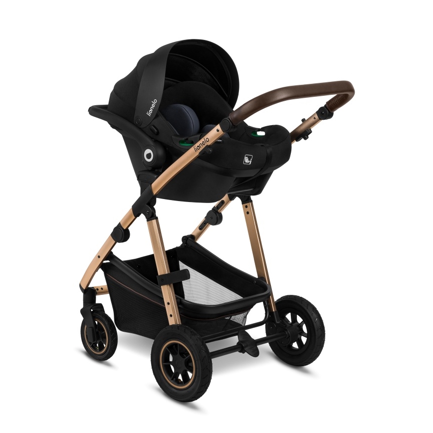 Lionelo - Sistema de viaje 3 en 1 AMBER Negro Ónix