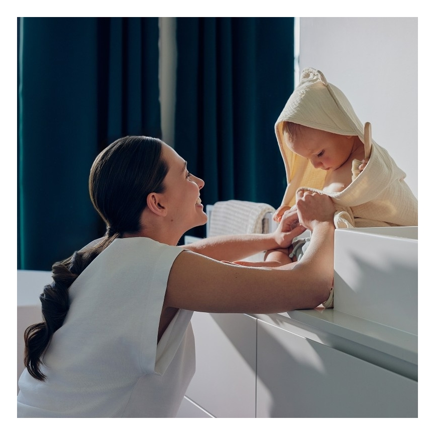 Lionelo - Toalla con capucha infantil de muselina Beige arena