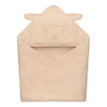 Lionelo - Toalla infantil con capucha de muselina Beige Capuchino