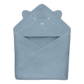 Lionelo - Toalla infantil con capucha de muselina Grey Sky