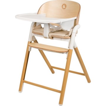 Lionelo - Trona infantil 3 en 1 CELIA - Blanco, madera natural