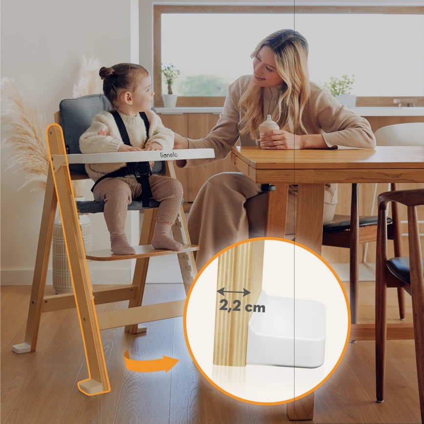 Lionelo - Trona infantil 3 en 1 FLORIS Blanco Natural