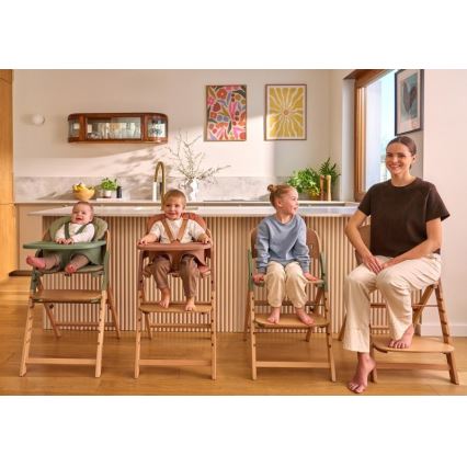 Lionelo - Trona infantil 3 en 1 MEGAN Gris Madera