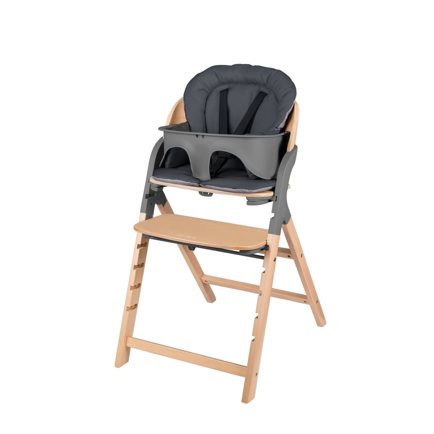 Lionelo - Trona infantil 3 en 1 MEGAN Gris Madera