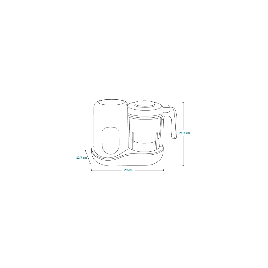 Lionelo - Vaporizador 5 en 1 BABYMENU 110W/230V blanco/gris