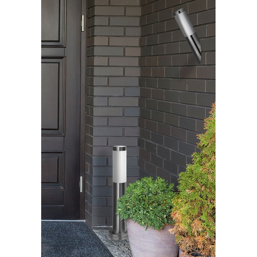 Lámpara exterior regulable LED RGBW LIVIA 1xE27/6,5W/230V 2700-6500K Wi-Fi 45 cm IP44 plateada